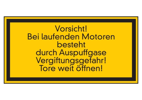 Artikelbild des Artikels “Vorsicht! Bei laufenden Motoren besteht durch Auspuffgase ... “