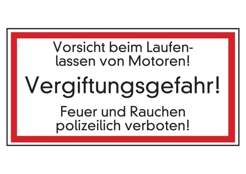Artikelbild des Artikels “Vorsicht bei Laufenlassen von Motoren Vergiftungsgefahr! Feuer, ... “