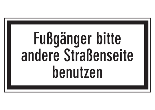 Artikelbild des Artikels “Fußgänger bitte andere Straßenseite benutzen “
