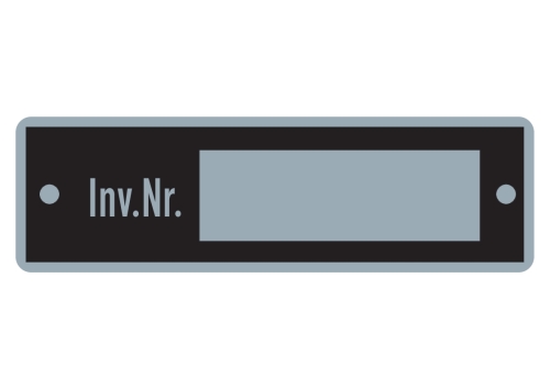 Artikelbild des Artikels “Metallschild Lagerprogramm 'Inv.Nr.' “