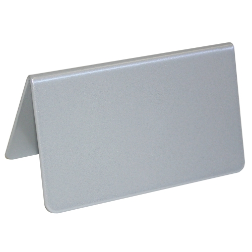 Artikelbild des Artikels “Tischaufsteller (leer) RAL 9006 weißaluminium beschichtet m.Wunschtext “