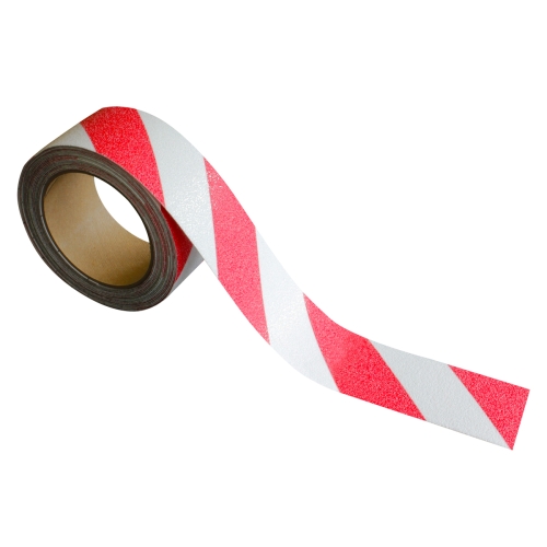 Artikelbild des Artikels “Bodenmarkierungsband rot/weiß, linksweisend Rutschhemmung R13 “