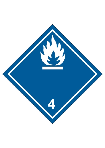 Artikelbild des Artikels “Nr.4.3 Entzündbare Gase bei Berührung mit Wasser blau/weiß “