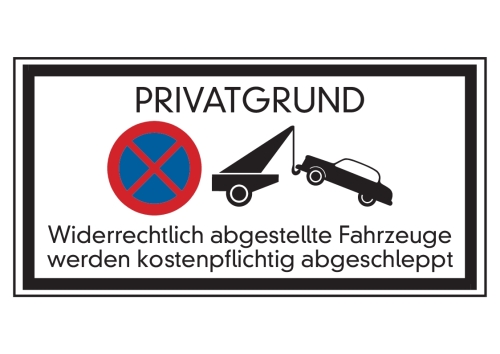 Artikelbild des Artikels “PRIVATGRUND Widerr. abgestellte Fahrzeuge werden kostenpflichtig abgeschleppt “