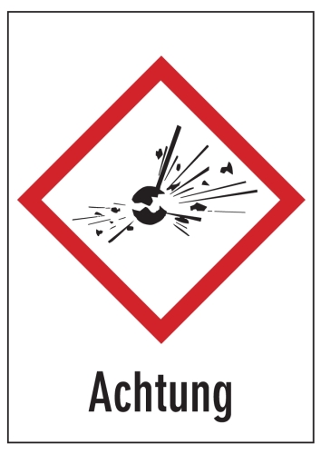 Artikelbild des Artikels “GHS 01 Explodierende Bombe 'Achtung' “