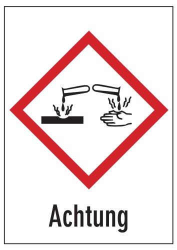 Artikelbild des Artikels “GHS 05 Ätzwirkung 'Achtung' “