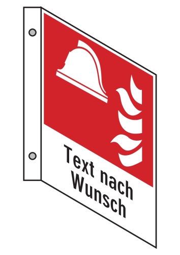 Artikelbild des Artikels “Fahnenschild Brandbekämpfung (leer) m.Wunschtext “
