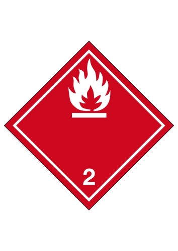 Artikelbild des Artikels “Nr.2.1 Entzündbare Gase rot/weiß “