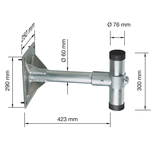 Artikelbild des Artikels “Wandarm Alu für Spiegel D = 76 mm “